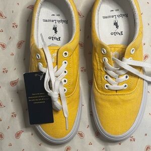 Polo by Ralph Lauren Yellow Canvas Low-Top Sneakers